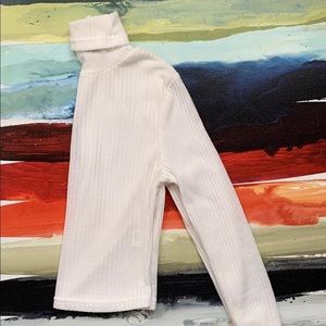 White Long Sleeve Turtle Neck